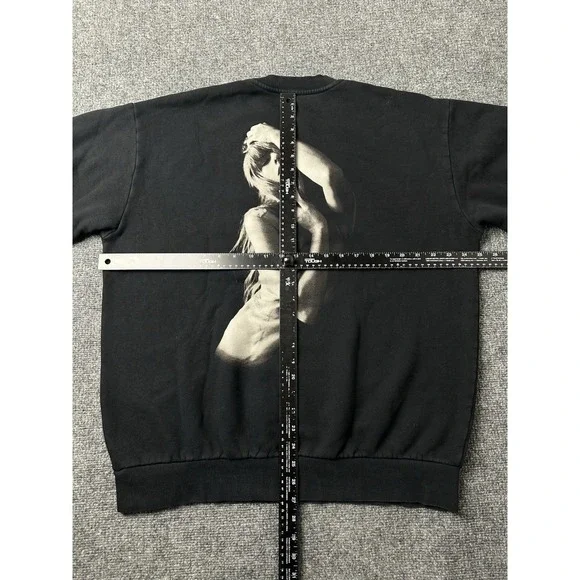 Womens Graphic Taylor Swift The Tortured Poets Department Black Crewneck, Size L - Picture 6 of 7